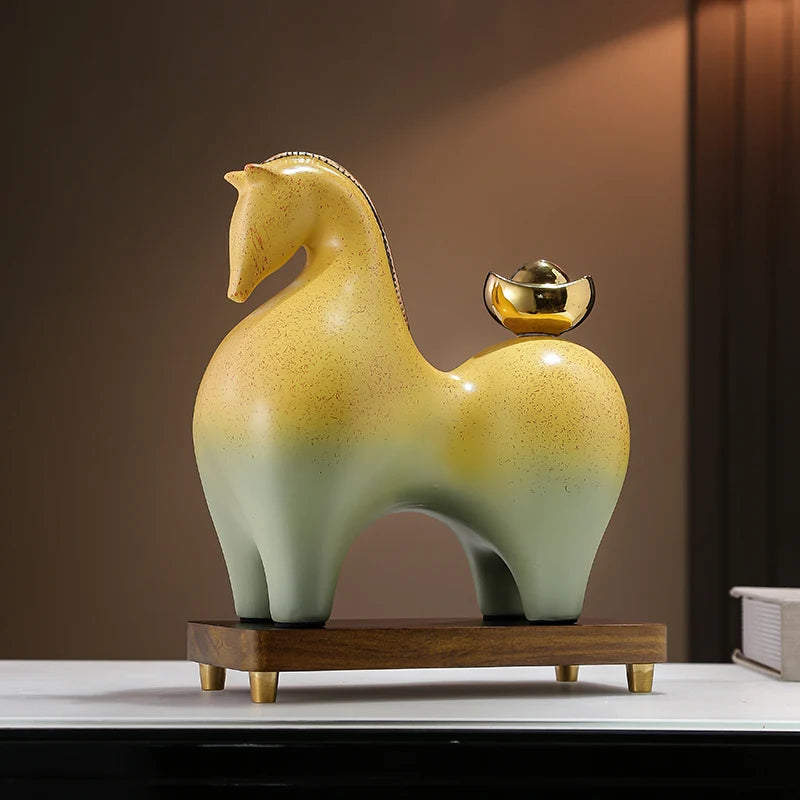 Beautiful Ceramic Horse Figurine for Home, Living Room and Table Decor