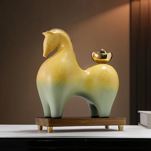 Beautiful Ceramic Horse Figurine for Home, Living Room and Table Decor