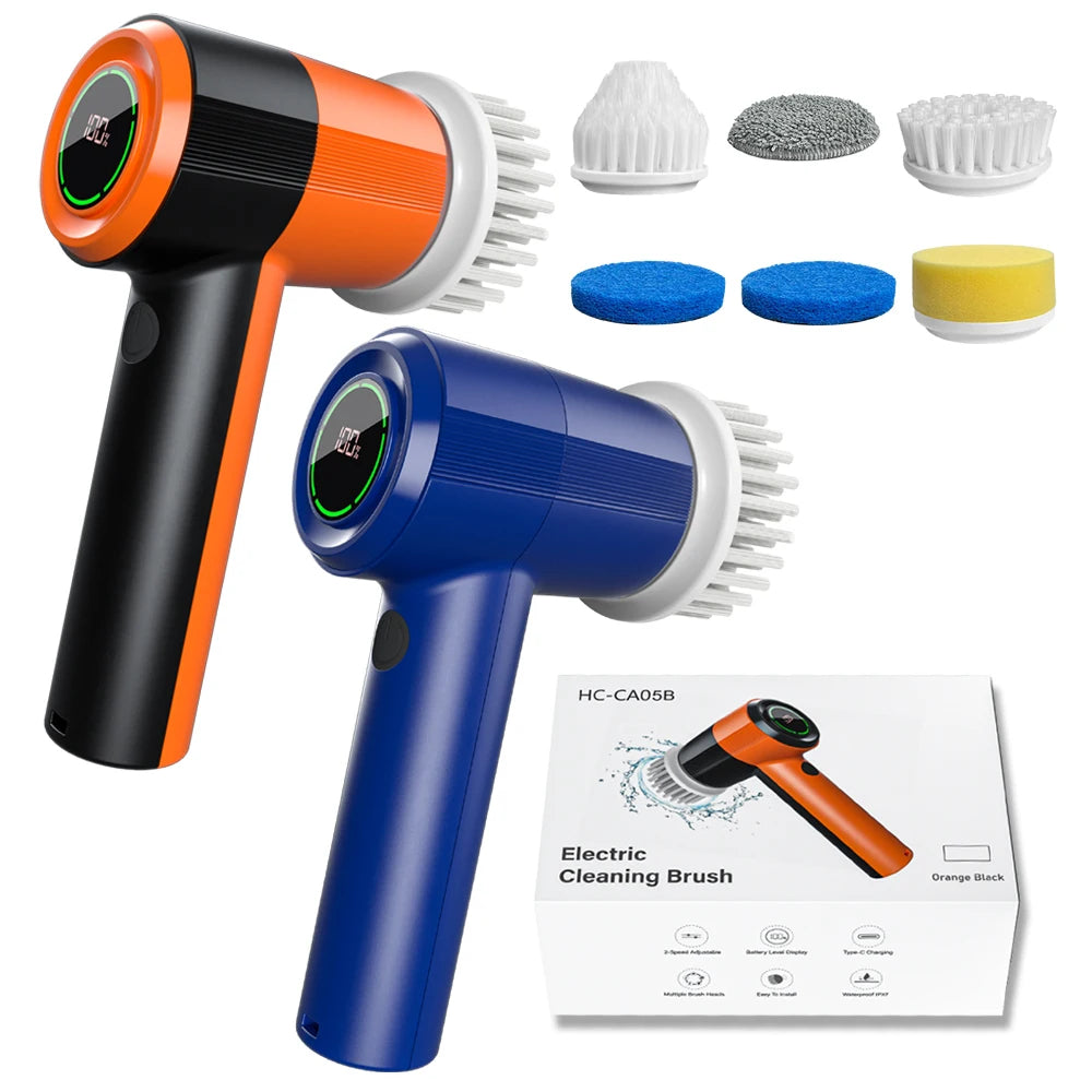 Cordless Electric Spin Scrubber Brush for Easy Kitchen and Bathroom Cleaning