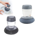 Soap Dispenser Palm Brush for Easy Kitchen and Dish Cleaning