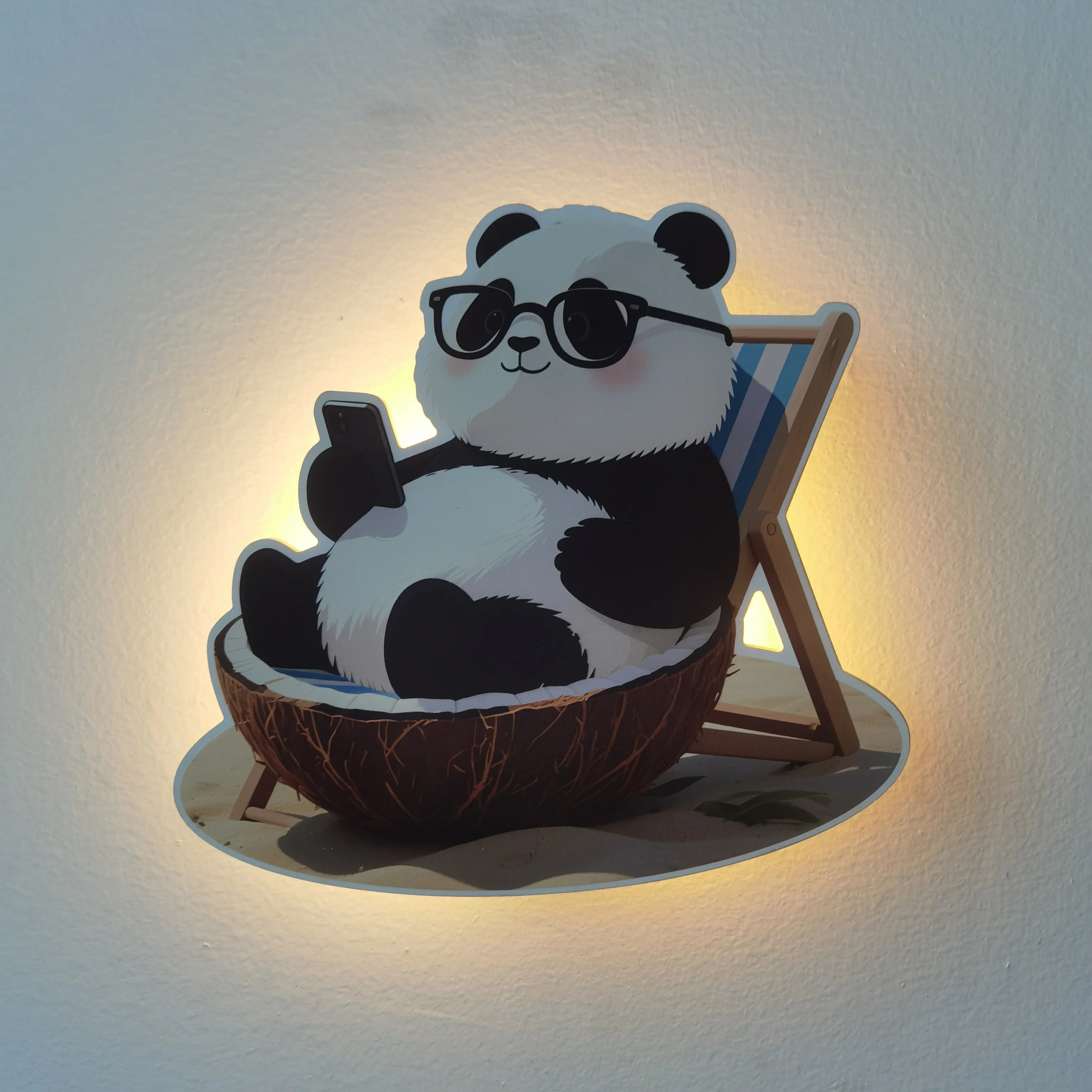 Cute Panda Wall Light for Kids Room Decoration