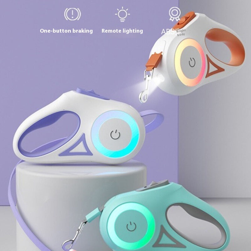 LED Dog Leash with Light for Safe and Easy Pet Walking