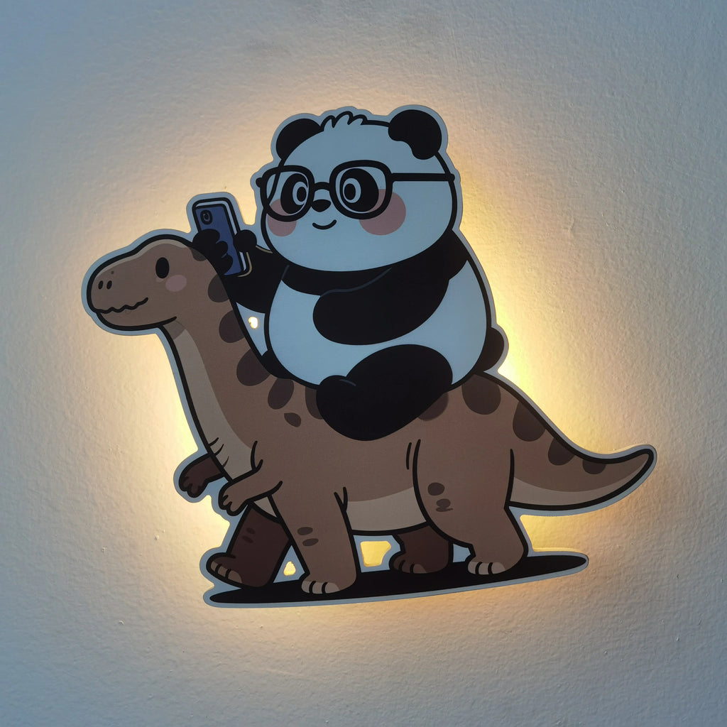 Cute Panda Wall Light for Kids Room Decoration