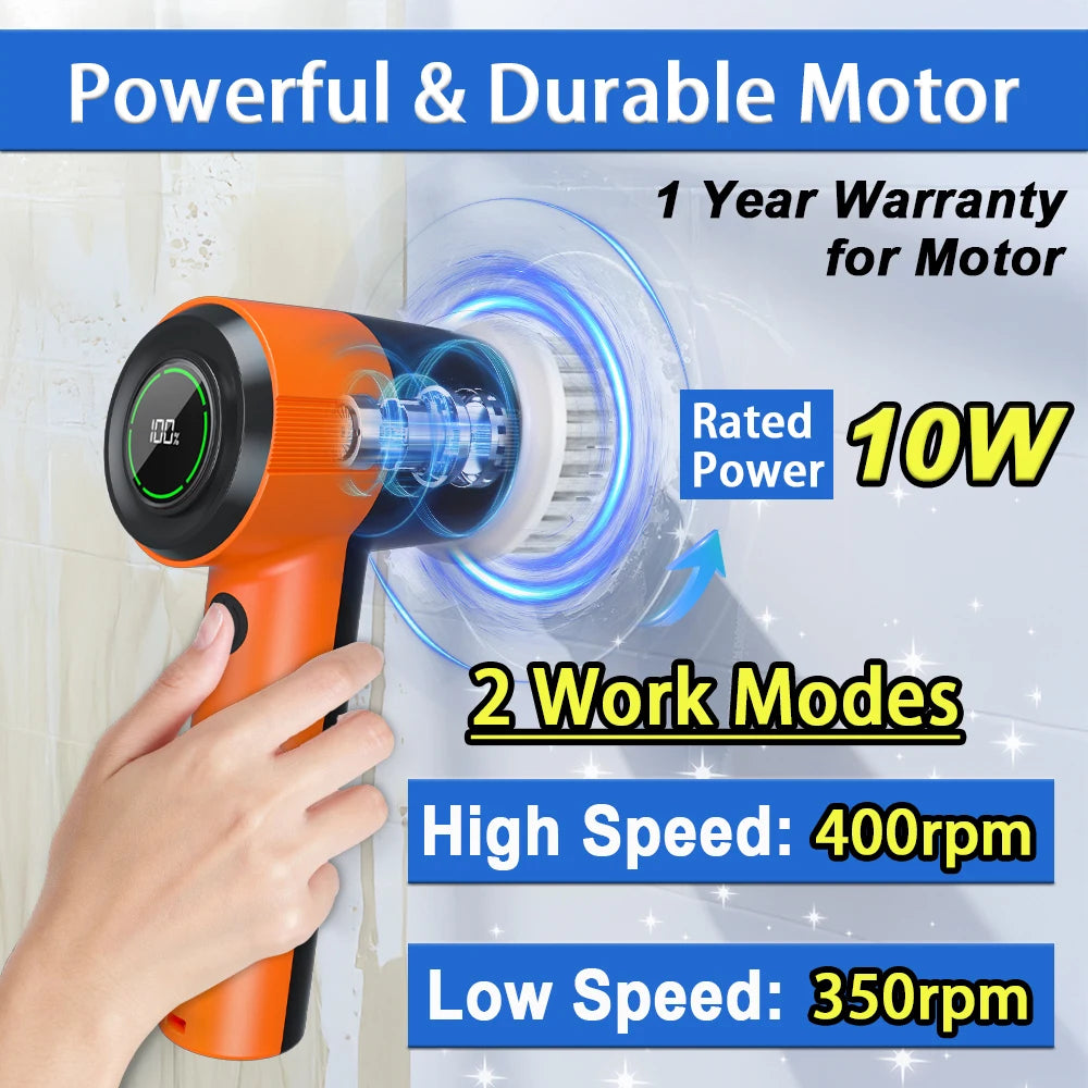 Cordless Electric Spin Scrubber Brush for Easy Kitchen and Bathroom Cleaning