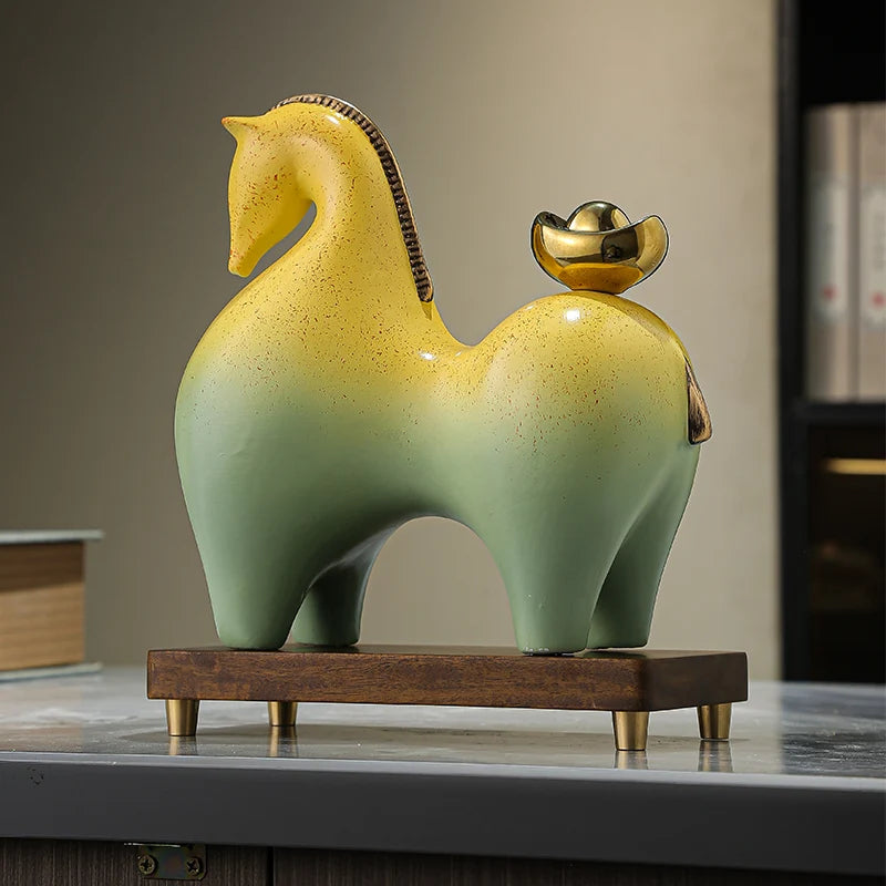 Beautiful Ceramic Horse Figurine for Home, Living Room and Table Decor